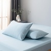 image:imageBella Coterie  Luxury Bamboo Viscose Standard Size Pillowcase Set  Organically Grown  Cooling For Hot Sleepers  Ultra Soft  Hypoallergenic  2 Pillowcases WhiteCoastal Blue