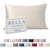 image:imageBella Coterie  Luxury Silk Pillowcase for Hair and Skin  King Size  30 Momme  100 Pure 6A Mulberry Silk  Super Soft  Perfectly Plush  Zipper Closure WhiteIvory
