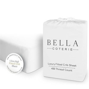 image:imageBella Coterie  Luxury Bamboo Viscose Crib Sheet  Organically Grown  Cooling for Better Sleep  Ultra Soft  Hypoallergenic  Deep Pocket Fitted Sheet for Crib amp Toddler Mattress WhiteWhite