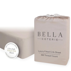 image:imageBella Coterie  Luxury Bamboo Viscose Crib Sheet  Organically Grown  Cooling for Better Sleep  Ultra Soft  Hypoallergenic  Deep Pocket Fitted Sheet for Crib amp Toddler Mattress WhiteDune