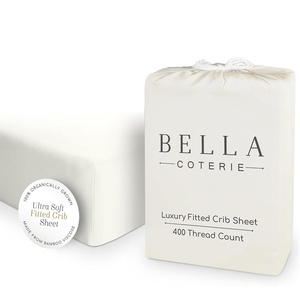 image:imageBella Coterie  Luxury Bamboo Viscose Crib Sheet  Organically Grown  Cooling for Better Sleep  Ultra Soft  Hypoallergenic  Deep Pocket Fitted Sheet for Crib amp Toddler Mattress WhiteIvory