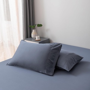 image:imageBella Coterie  Luxury Bamboo Viscose Standard Size Pillowcase Set  Organically Grown  Cooling For Hot Sleepers  Ultra Soft  Hypoallergenic  2 Pillowcases WhiteSlate Blue