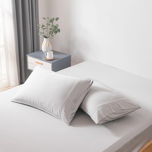 image:imageBella Coterie  Luxury Bamboo Viscose Standard Size Pillowcase Set  Organically Grown  Cooling For Hot Sleepers  Ultra Soft  Hypoallergenic  2 Pillowcases WhiteGrey Mist