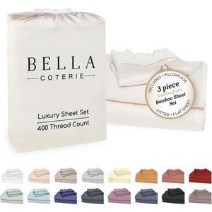 image:imageBella Coterie Luxury Bamboo Viscose King Size Sheet Set  Organically Grown  Cooling  Ultra Soft amp Breathable  18 Deep Pocket w Corner Straps  Hypoallergenic White03  Ivory