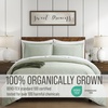 image:imageBella Coterie  Luxury Bamboo Viscose Queen Size Duvet Cover Set  Organically Grown  Cooling  Ultra Soft  8 Corner Ties  2 Pillow Shams  90 x 94  No Insert Sea GlassSea Glass