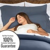 image:imageBella Coterie  Luxury Bamboo Viscose Queen Size Duvet Cover Set  Organically Grown  Cooling  Ultra Soft  8 Corner Ties  2 Pillow Shams  90 x 94  No Insert Sea GlassSlate Blue