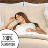 image:imageBella Coterie  Luxury Bamboo Viscose Queen Size Duvet Cover Set  Organically Grown  Cooling  Ultra Soft  8 Corner Ties  2 Pillow Shams  90 x 94  No Insert Sea GlassDune