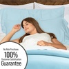 image:imageBella Coterie  Luxury Bamboo Viscose Queen Size Duvet Cover Set  Organically Grown  Cooling  Ultra Soft  8 Corner Ties  2 Pillow Shams  90 x 94  No Insert Sea GlassCoastal Blue