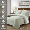 image:imageBella Coterie  Luxury Bamboo Viscose Queen Size Duvet Cover Set  Organically Grown  Cooling  Ultra Soft  8 Corner Ties  2 Pillow Shams  90 x 94  No Insert Sea GlassSea Glass