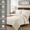 image:imageBella Coterie  Luxury Bamboo Viscose Queen Size Duvet Cover Set  Organically Grown  Cooling  Ultra Soft  8 Corner Ties  2 Pillow Shams  90 x 94  No Insert Sea GlassIvory