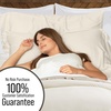 image:imageBella Coterie  Luxury Bamboo Viscose Queen Size Duvet Cover Set  Organically Grown  Cooling  Ultra Soft  8 Corner Ties  2 Pillow Shams  90 x 94  No Insert Sea GlassIvory