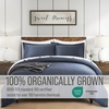 image:imageBella Coterie  Luxury Bamboo Viscose Queen Size Duvet Cover Set  Organically Grown  Cooling  Ultra Soft  8 Corner Ties  2 Pillow Shams  90 x 94  No Insert Sea GlassSlate Blue