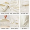 image:imageBella Coterie  Luxury Bamboo Viscose Queen Size Duvet Cover Set  Organically Grown  Cooling  Ultra Soft  8 Corner Ties  2 Pillow Shams  90 x 94  No Insert Sea GlassIvory