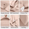 image:imageBella Coterie  Luxury Bamboo Viscose Queen Size Duvet Cover Set  Organically Grown  Cooling  Ultra Soft  8 Corner Ties  2 Pillow Shams  90 x 94  No Insert Sea GlassDusty Rose