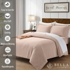 image:imageBella Coterie  Luxury Bamboo Viscose Queen Size Duvet Cover Set  Organically Grown  Cooling  Ultra Soft  8 Corner Ties  2 Pillow Shams  90 x 94  No Insert Sea GlassDusty Rose