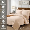 image:imageBella Coterie  Luxury Bamboo Viscose Queen Size Duvet Cover Set  Organically Grown  Cooling  Ultra Soft  8 Corner Ties  2 Pillow Shams  90 x 94  No Insert Sea GlassChampagne