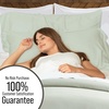 image:imageBella Coterie  Luxury Bamboo Viscose Queen Size Duvet Cover Set  Organically Grown  Cooling  Ultra Soft  8 Corner Ties  2 Pillow Shams  90 x 94  No Insert Sea GlassSea Glass