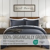 image:imageBella Coterie  Luxury Bamboo Viscose Queen Size Duvet Cover Set  Organically Grown  Cooling  Ultra Soft  8 Corner Ties  2 Pillow Shams  90 x 94  No Insert Sea GlassCharcoal Grey