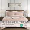image:imageBella Coterie  Luxury Bamboo Viscose Queen Size Duvet Cover Set  Organically Grown  Cooling  Ultra Soft  8 Corner Ties  2 Pillow Shams  90 x 94  No Insert Sea GlassDusty Rose