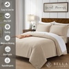 image:imageBella Coterie  Luxury Bamboo Viscose Queen Size Duvet Cover Set  Organically Grown  Cooling  Ultra Soft  8 Corner Ties  2 Pillow Shams  90 x 94  No Insert Sea GlassDune