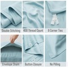 image:imageBella Coterie  Luxury Bamboo Viscose Queen Size Duvet Cover Set  Organically Grown  Cooling  Ultra Soft  8 Corner Ties  2 Pillow Shams  90 x 94  No Insert Sea GlassCoastal Blue