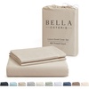 image:imageBella Coterie  Luxury Bamboo Viscose Queen Size Duvet Cover Set  Organically Grown  Cooling  Ultra Soft  8 Corner Ties  2 Pillow Shams  90 x 94  No Insert Sea GlassDune